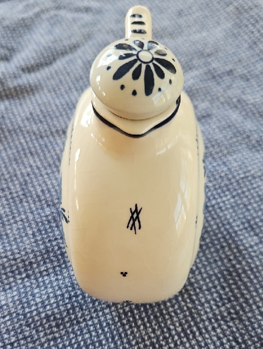 Vintage Blauw Delft Moon Decanter with Stopper - Picture 5 of 6